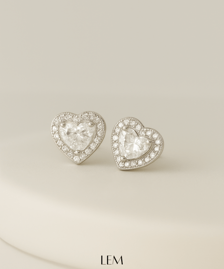 Zirconia Heartピアス/イヤリング