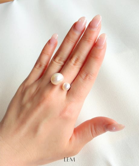 【淡水パール】White Pearlリング