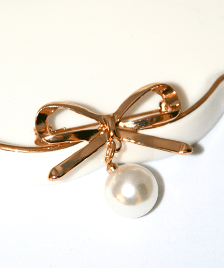 Pearl Ribbonブローチ