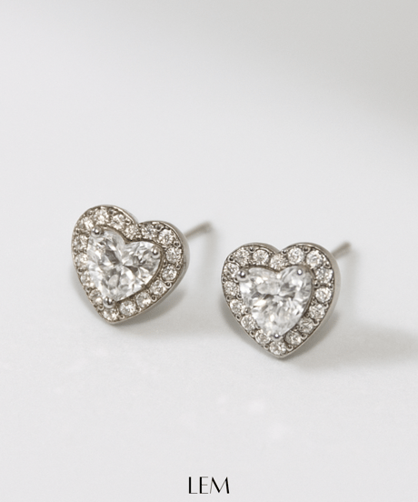 Zirconia Heartピアス/イヤリング