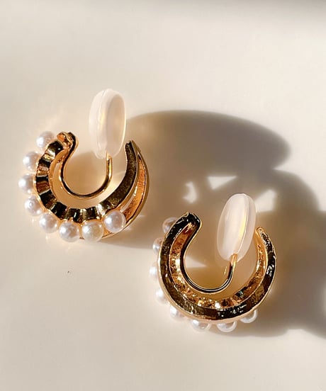 Line Pearlピアス/イヤリング