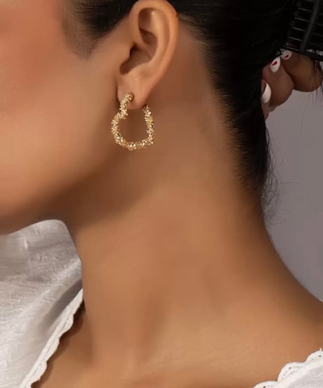 ハートモールピアス