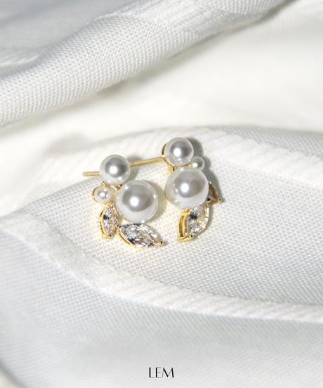 Pearl Leaf ピアス/イヤリング