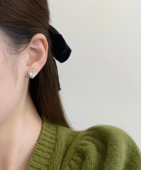 Zirconia Heartピアス/イヤリング