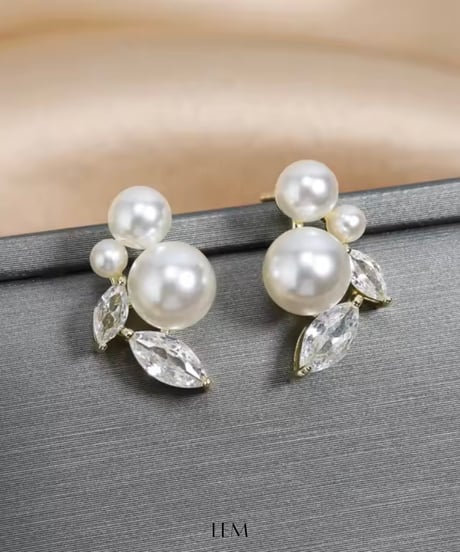 Pearl Leaf ピアス/イヤリング