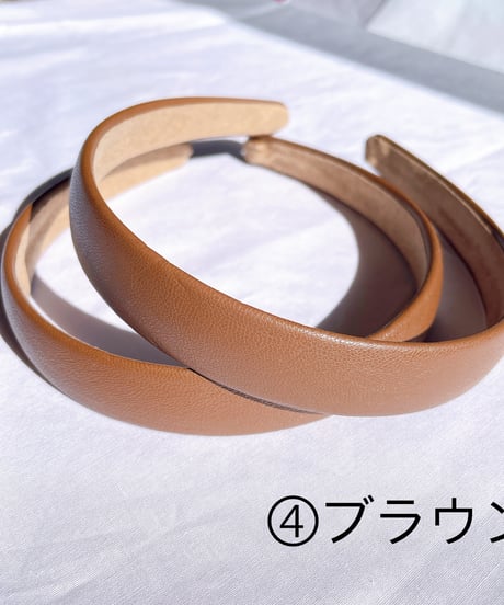 【Headband】マットレザーカチューシャ