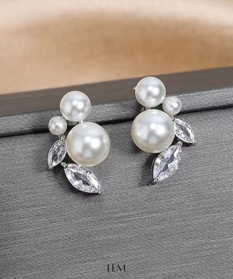 Pearl Leaf ピアス/イヤリング