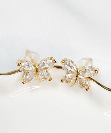 Crystal Butterflyピアス/イヤリング
