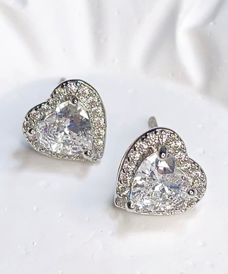 Zirconia Heartピアス/イヤリング