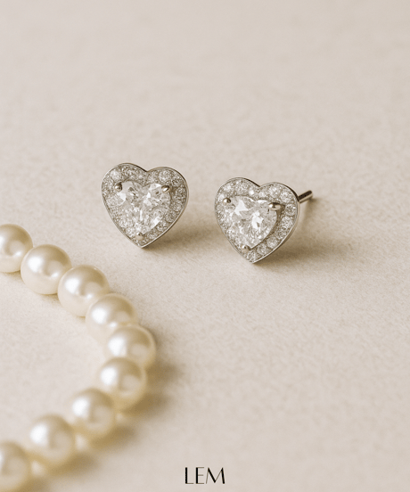 Zirconia Heartピアス/イヤリング