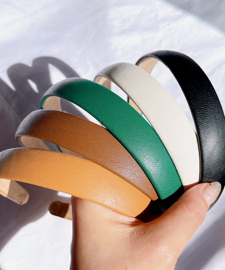【Headband】マットレザーカチューシャ