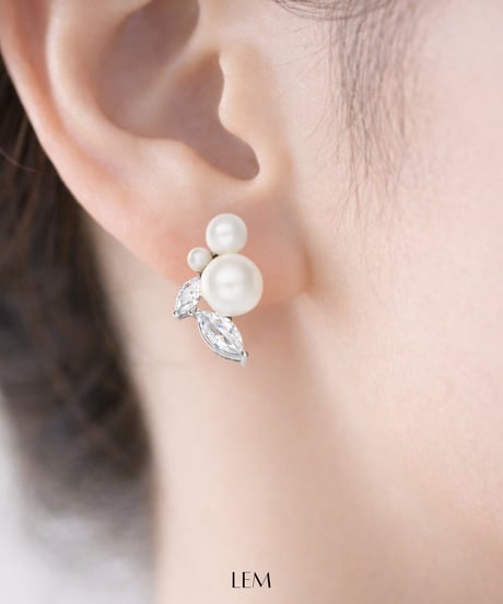 Pearl Leaf ピアス/イヤリング