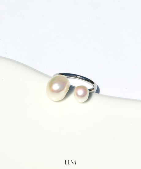 【淡水パール】White Pearlリング