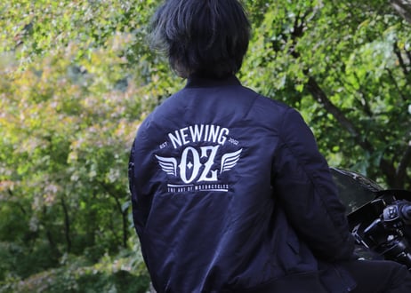 OZbyNEWING ロゴ入り　MA-1