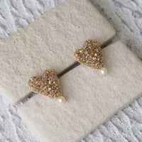 MILK TEA heart ピアス