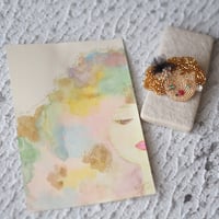 【アファメーションアート&MADAMからのお手紙付き】セミオーダーあなただけのMADAMブローチ＆ストラップ