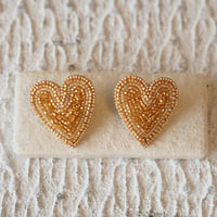 AMBER heart ピアス