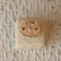 【一点もの】NOBLE CAT smoky white ブローチ