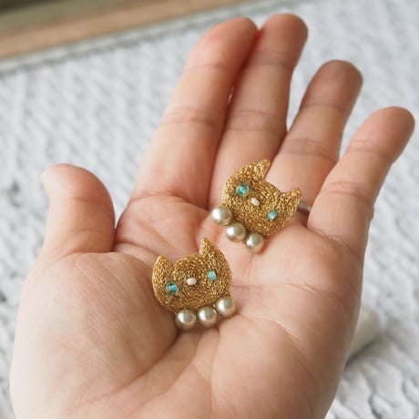 NONNOKO three pearls【イヤリング】
