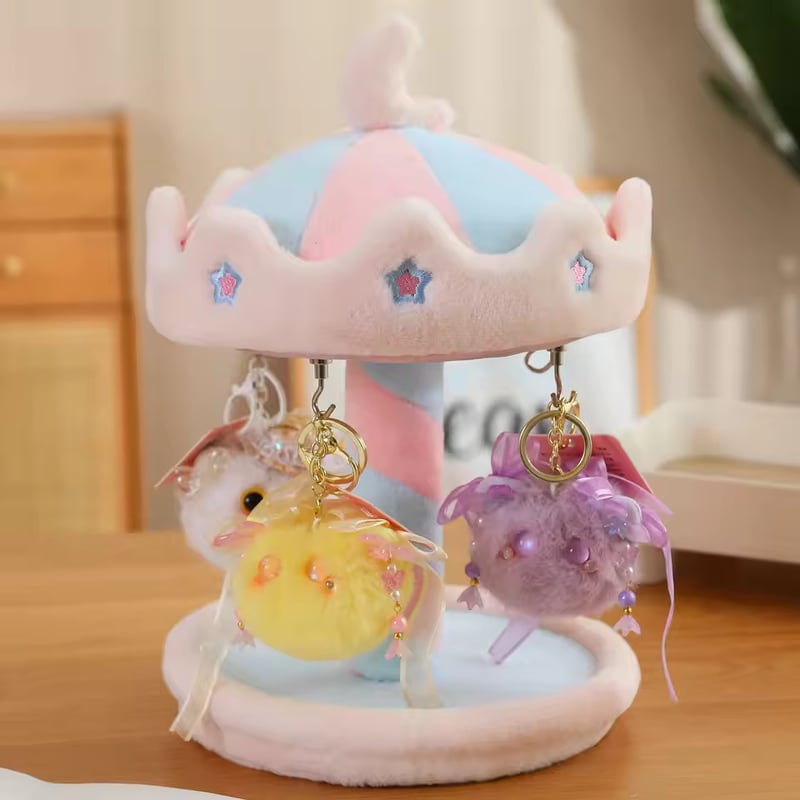 🦄メリーゴーランド風ゆいぐるみスタンド♥/見せる収納/キーホルダー