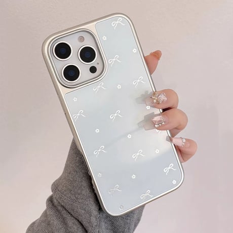 【iPhone17対応】りぼんふらわーマカロンカラーiPhoneケース