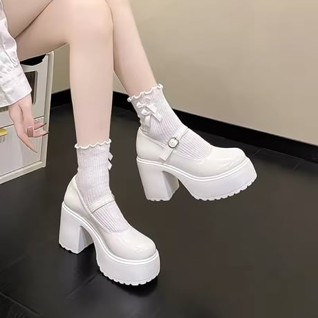 厚底ぽっくりハイヒール