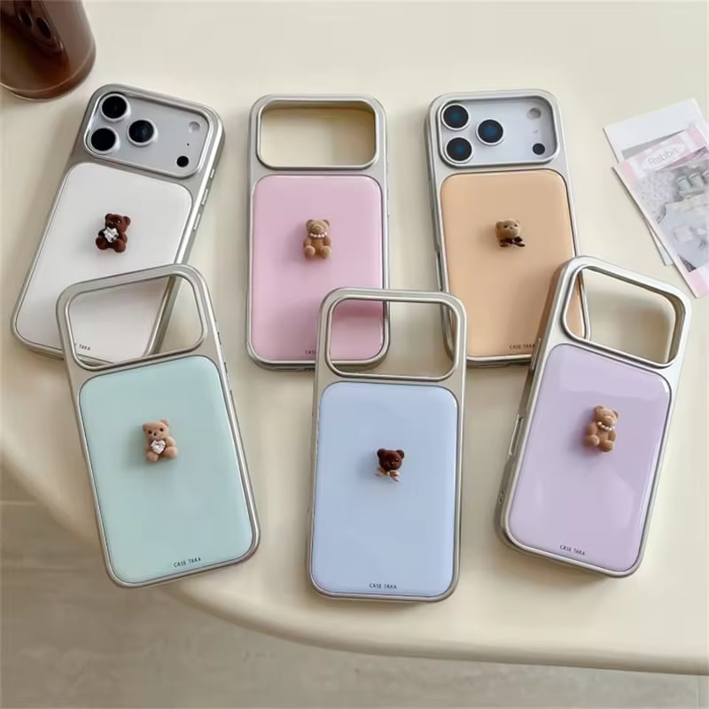 くまさんのスマホケース iPhone17対応】3Dくまさん🧸iPhoneケース | AURALALA | 輸入韓国雑