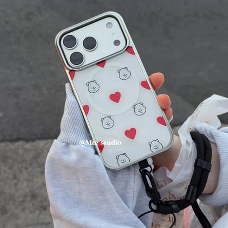 ゆるくま♥ハートiPhoneケース
