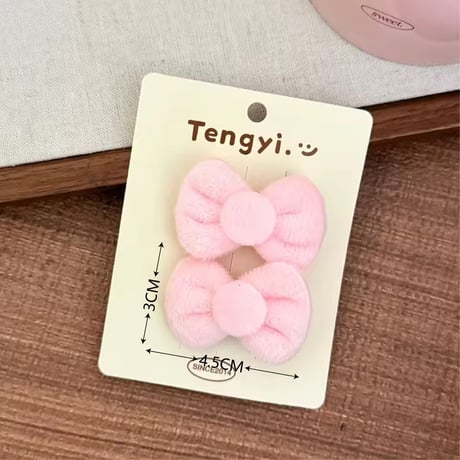 ふわふわリボンヘアクリップ