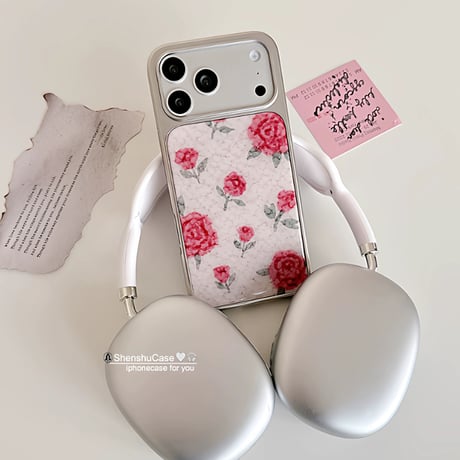 【iPhone17対応】rose pink iPhoneケース