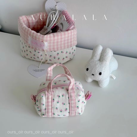韓国ハンドメイド♡スクバ風ミニポーチ/AirPodsケース