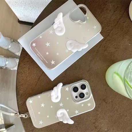 silver star★wing👼iPhoneケース