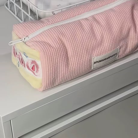 ロールケーキ風ペンケース/筆箱/ポーチ