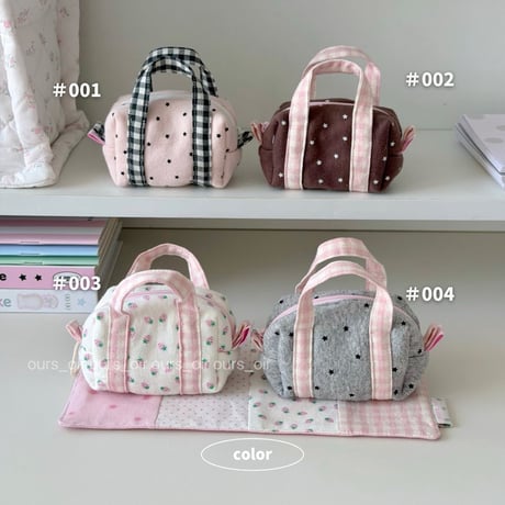 韓国ハンドメイド♡スクバ風ミニポーチ/AirPodsケース