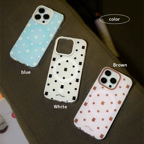ベア🧸ドットiPhoneケース