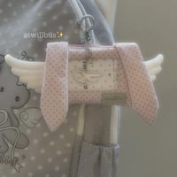 ドットうさ耳ウィングトレカケース/キーホルダー/チャーム