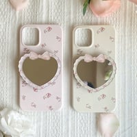 petit flower 🌼 heart mirror iPhoneケース