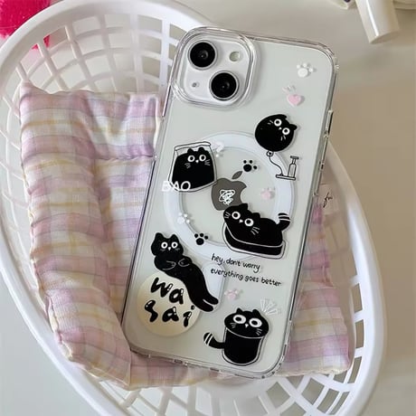【MagSafe対応】ゆるにゃんこカードケース付きiPhoneケース