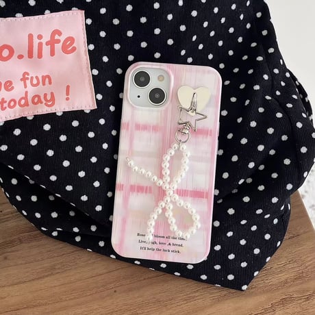 選べる4タイプ♡パールリボンデザインiPhoneケース