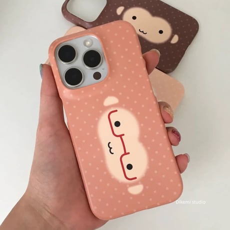 【iPhone17対応】3匹のおさるさんiPhoneケース
