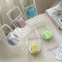 ぷっくりグミ風ベア🧸グリップiPhoneケース/MagSafe
