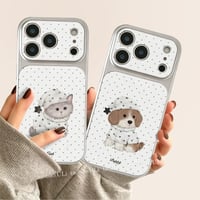 【iPhone17対応】おやすみスタイルわんこ&にゃんこiPhoneケース