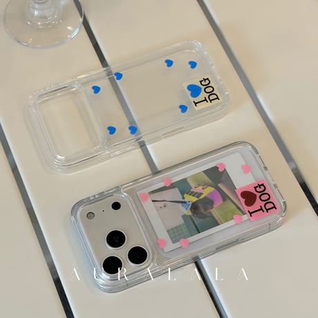 愛犬🐶I♥DOGクリアiPhoneケース