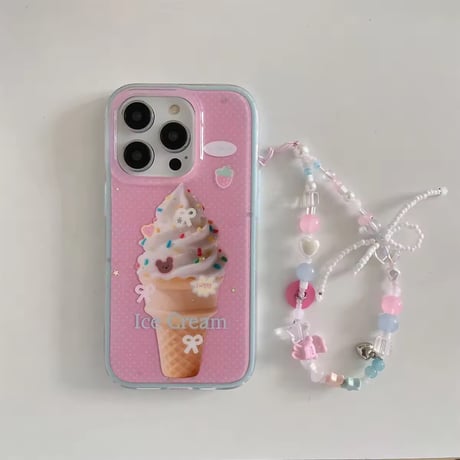 pop iceCream🍦pink iPhoneケース