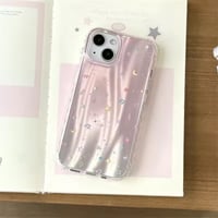 ピンクオーロラムーンリボンキューとiPhoneケース