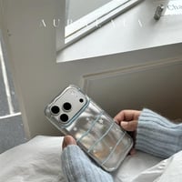 【iPhone17対応】Korea silver star border　iPhoneケース