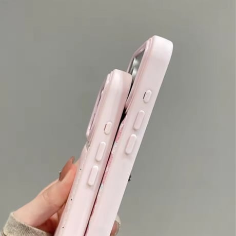 【iPhone17対応】pink×ヒョウ柄&ドットリボンiPhoneケース