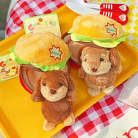 ダックスの赤ちゃん🍔ハンバーガーキーホルダー/チャーム/キーチャーム
