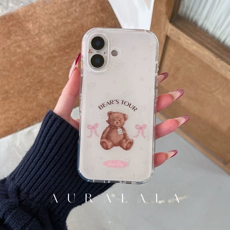 【iPhone17対応】BEAR🧸simple cute iPhoneケース