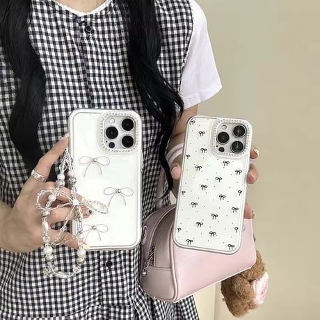 2タイプ🎀華奢リボンデザインiPhoneケース